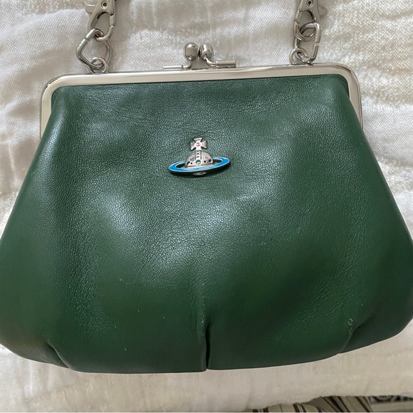 Vivienne Westwood Green Leather Crossbody - Picture 10 of 14